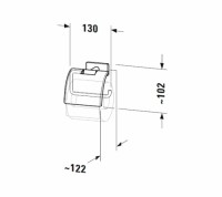 DURAVIT KARREE PORTARROLLOS CON TAPA